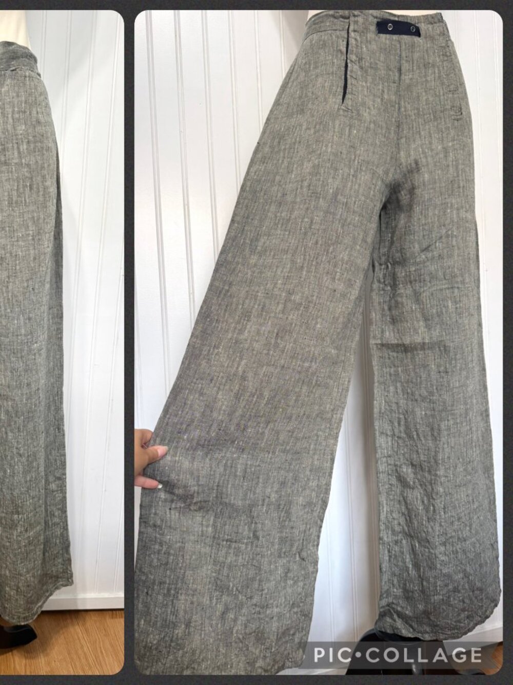 FLAX By JEANNE ENGELHART 100% Linen Women's Wide Leg Pants - Picture 2 of 9